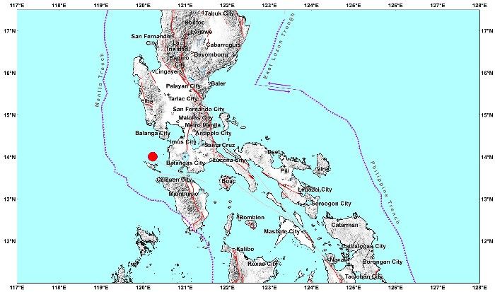 Magnitude 5.4 quake off Occidental Mindoro shakes Metro Manila