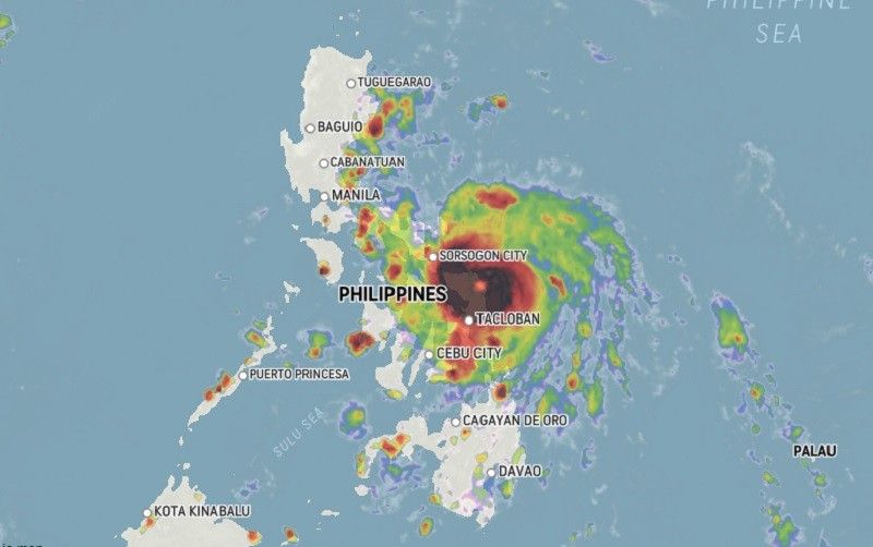 Typhoon Ambo nag-landfall sa San Policarpio, Eastern Samar