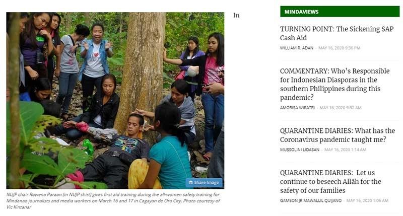 Photo of journalist 'helping NPA' is actually from a safety training seminar in 2013