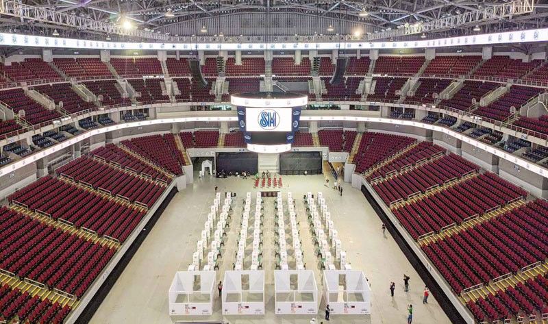 sm-moa-arena-transformed-into-mega-swabbing-facility-philstar