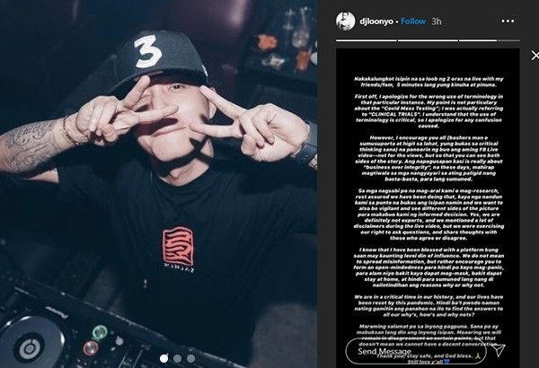 DJ Loonyo apologizes for mass testing remarks