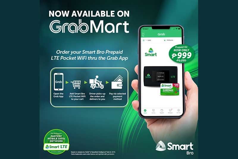 Get a Smart Bro LTE Pocket WiFi delivered to your doorstep via GrabMart