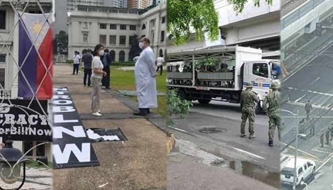 Responding cops double number of protesters at DLSU