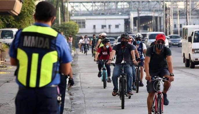 MMDA sets up bike lane on EDSA Philstar