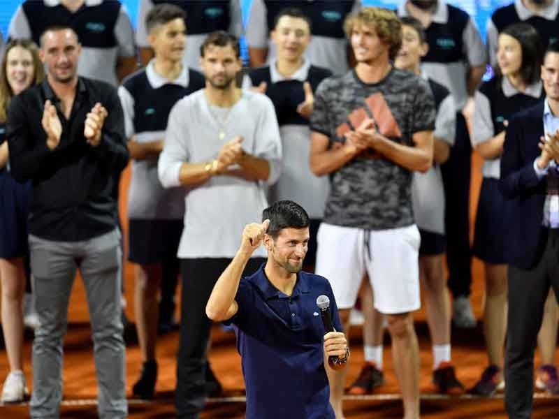 Djokovic breaks down in tears at his Belgrade event