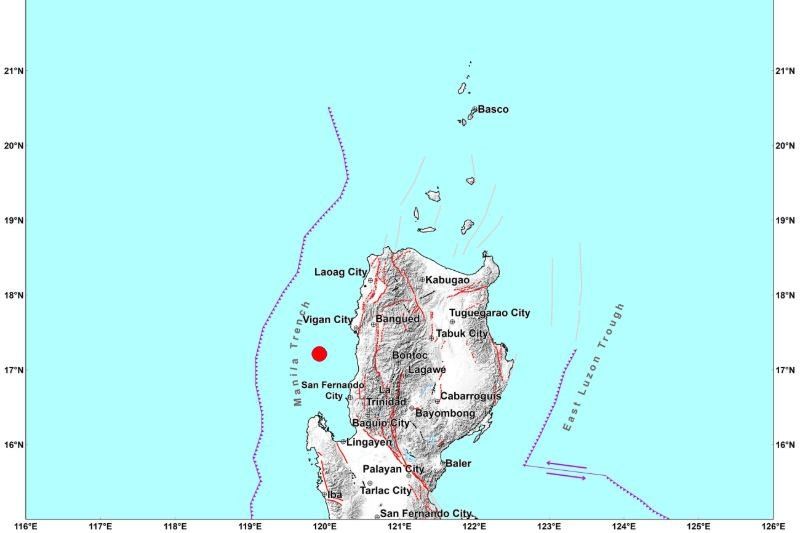 Magnitude 5.0 quake jolts Ilocos Sur