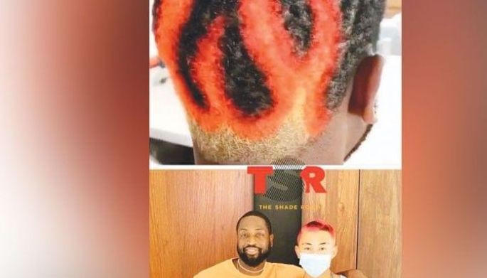 Umaapoy ang hairdo ni Dwyane Wade