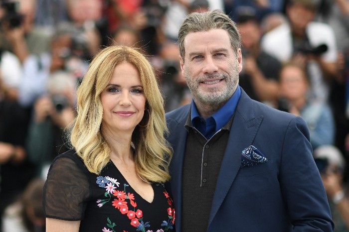 Kelly Preston and John Travolta at Cannes Film Festival