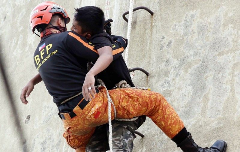 Man rescued from water tank