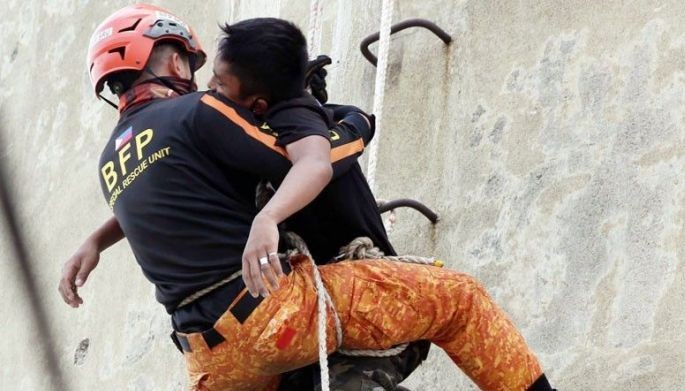 Man rescued from water tank
