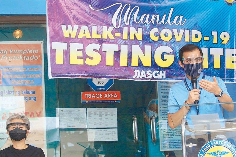 Manila opens third walk-in testing facility