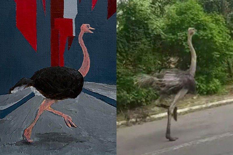 Life imitates art? Rico Blanco's 15-year-old ostrich painting more than 'surreal'