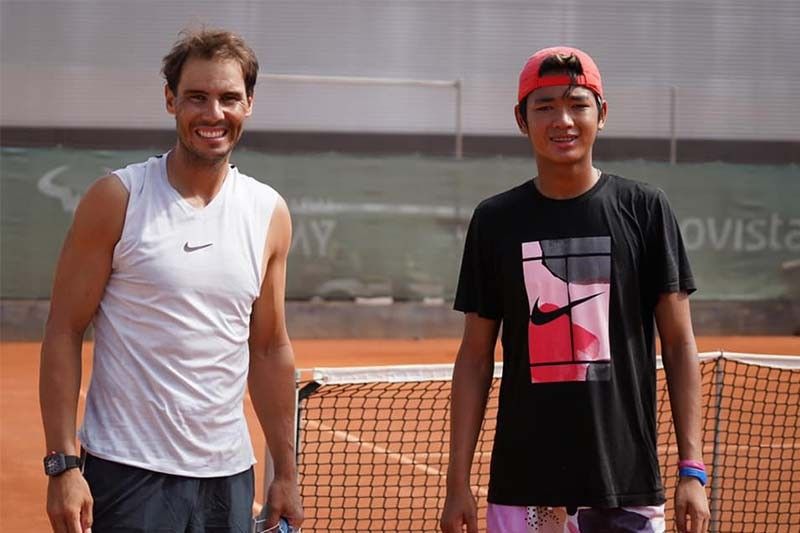 Miko Eala relishes chance to play with idol Rafa Nadal
