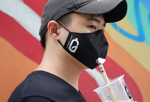 Pinoy milk tea brand launches face masks made for drinking in public
