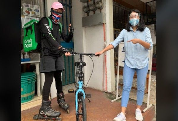 Grade 12 student who delivers products on roller blades gets bike from Gretchen Ho