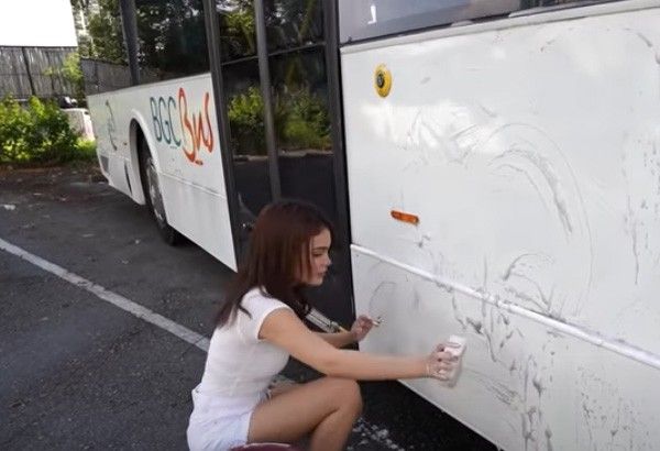 Ivana Alawi accepts Lloyd Cadena's bus wash challenge as fundraising tribute