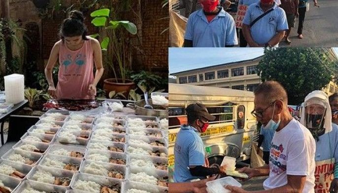 Instead of 'ma&ntilde;anita,' debutante feeds displaced jeepney drivers