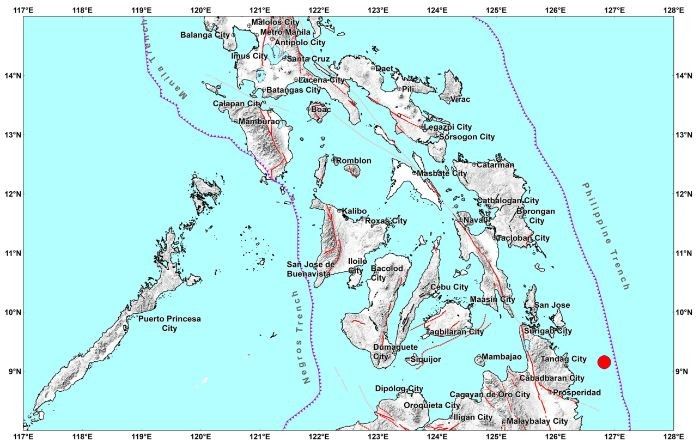 Magnitude 5.3 quake rocks Surigao del Sur