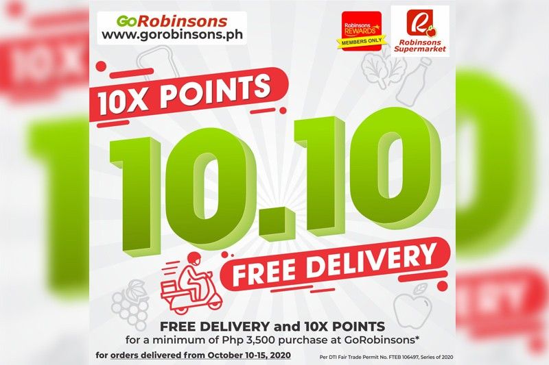 Shop your groceries online at GoRobinsons to get 10x rewards points