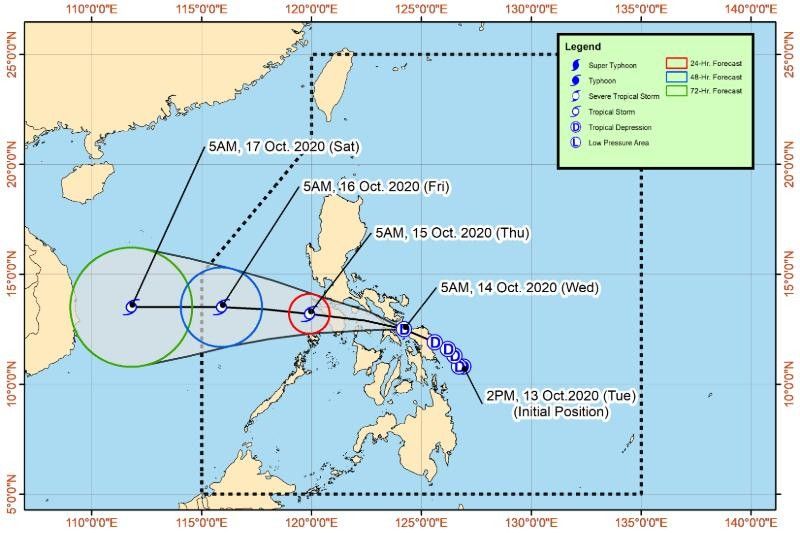 Tropical Depression Ofel maintains strength, moves west-northwestward