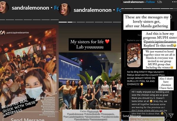 Tea time: Sandra Lemonon mentions Rabiya Mateo, reunites with Miss Universe Philippines sisters