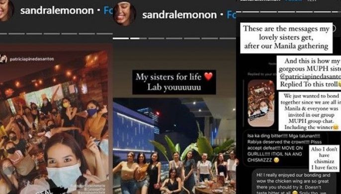 Tea time: Sandra Lemonon mentions Rabiya Mateo, reunites with Miss Universe Philippines sisters