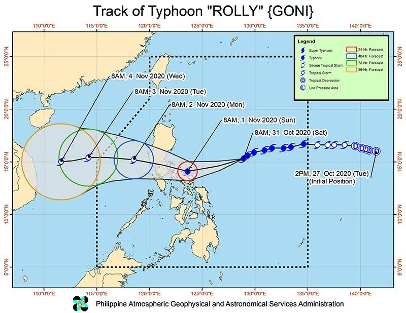 Signal No. 3 up in Catanduanes as â��Rollyâ�� approaches closer to land