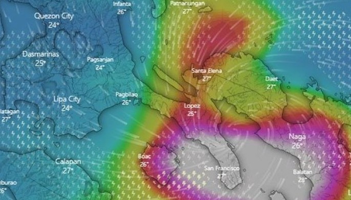 Severe flooding seen in Quezon despite 'Rolly' weakening into typhoon&nbsp;
