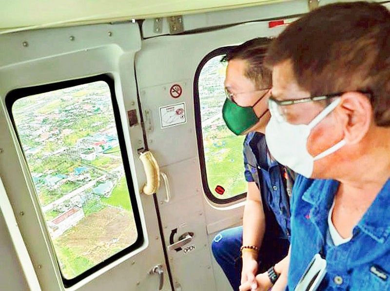 Duterte visits ravaged Albay town
