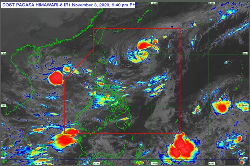 Siony intensifies slightly as it moves over Philippine Sea
