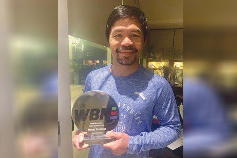 WBN Fighter of the Year trophy nakuha na ni Pacquiao