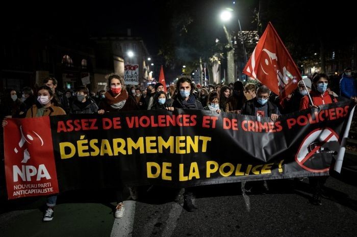 Outcry grows in France after police filmed beating music producer