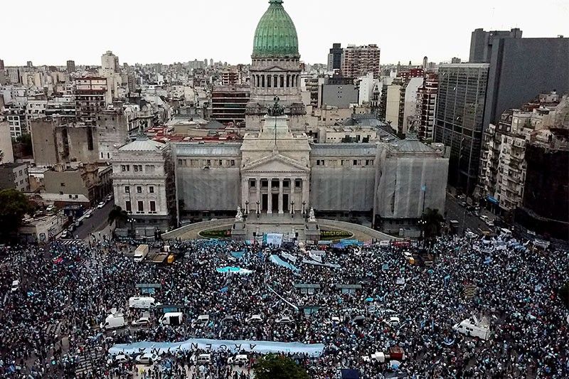 Thousands in Argentina march against new move to legalize abortion