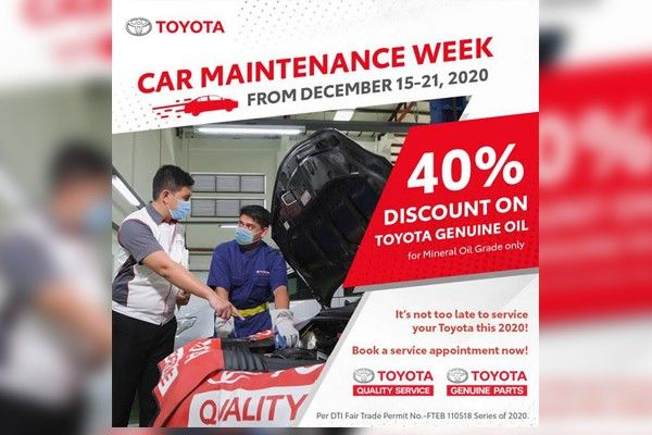 Toyota announces Car Maintenance Week, more service offers for December