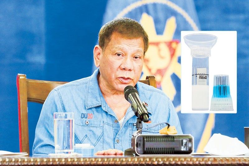 Duterte wants COVID-19 saliva test