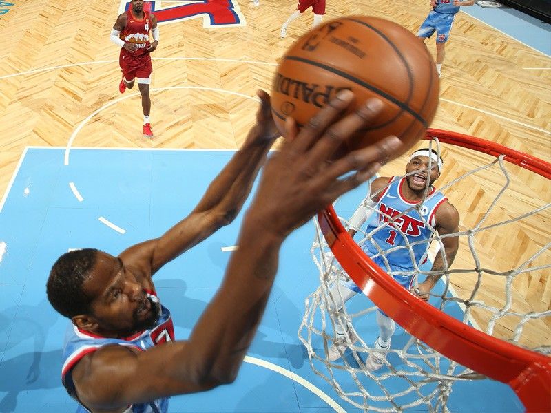 Durant propels Nets past Nuggets; Embiid leads 76ers to OT win