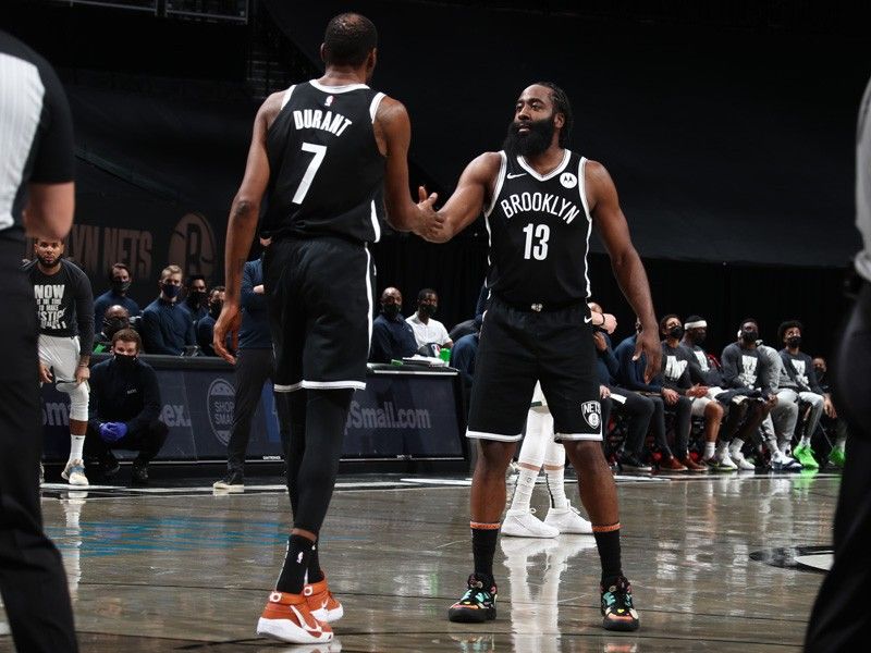 Harden, Durant lead Nets past Bucks