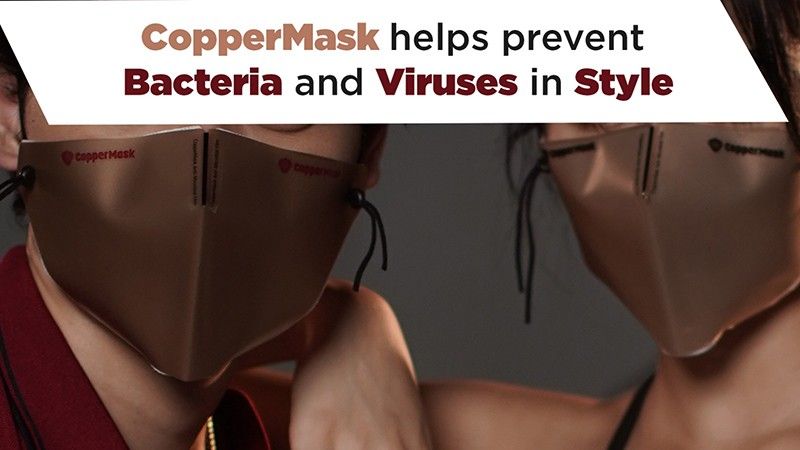 Coppermask helps prevent bacteria and viruses in style
