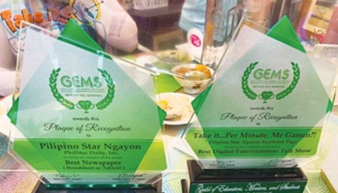 PSN at Take It... Best Newspaper at Best Digital Entertainment Talk Show, nagpasalamat sa GEMS