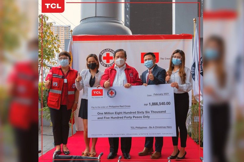 Appliance brand TCL donates P1.86 million to Philippine Red Cross