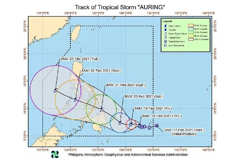Cebu braces for tropical storm â��Auringâ��