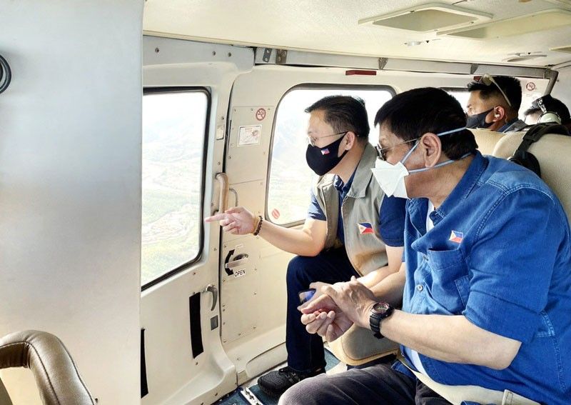 Duterte visits Caraga, areas hit by typhoon