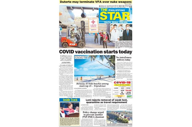 The Star Cover March 1 2021 Philstar Com