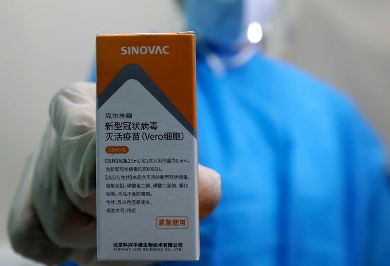 1 milyong Sinovac vaccines darating sa Marso 21