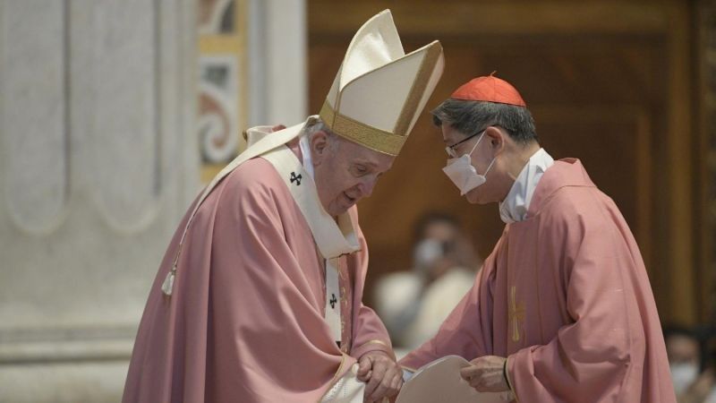 Cardinal Luis Tagle with Pope Francis