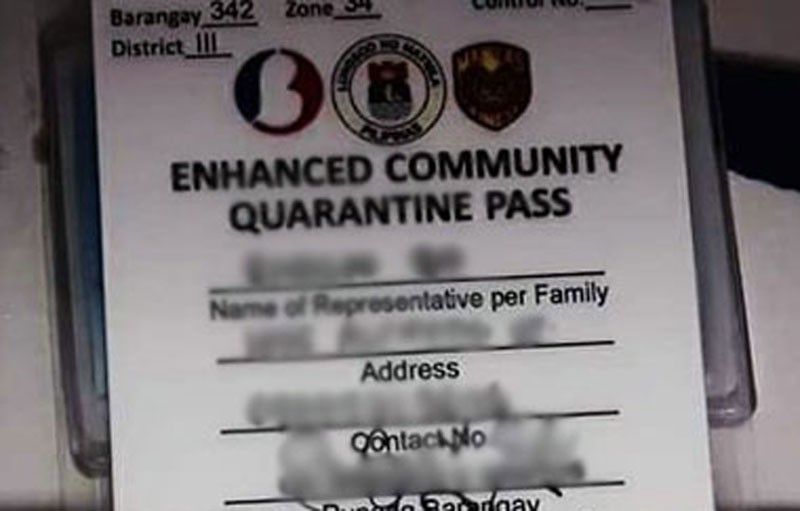 Quarantine passes back in Manila