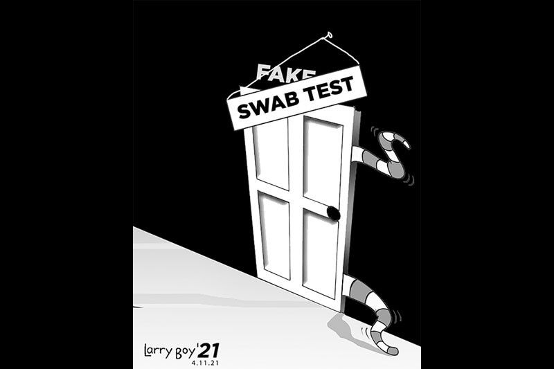 EDITORYAL - Pekeng swab tests