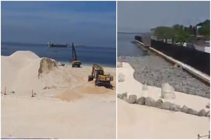 Dolomite itinambak uli sa Manila Bay, ngayon may 'rock formations' na