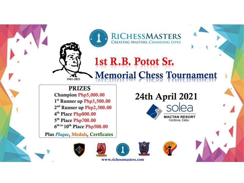 R.B. Potot Sr. Memorial Chess Tournament set April 24 in Cebu