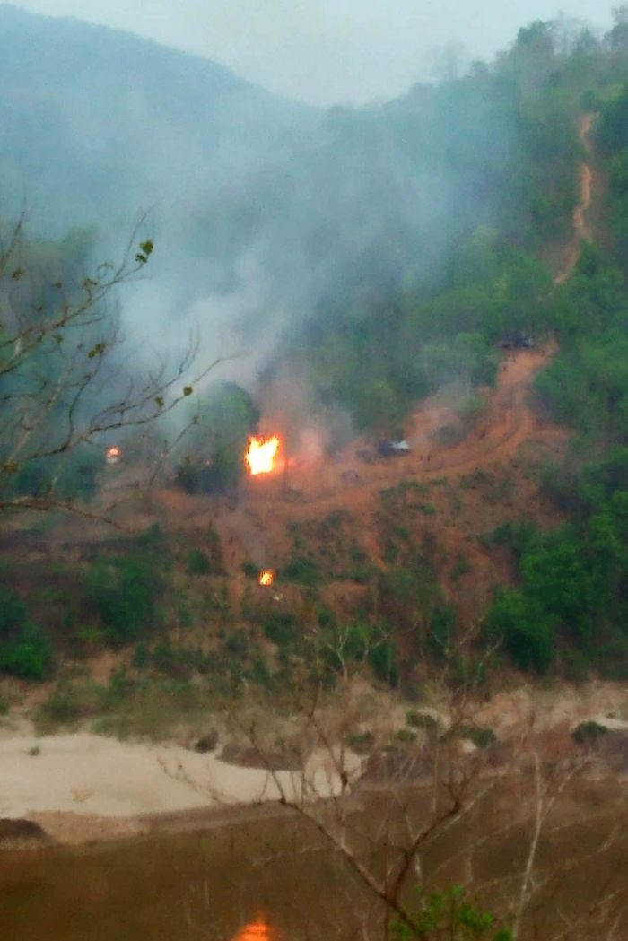 Myanmar air bases come under rocket fire
